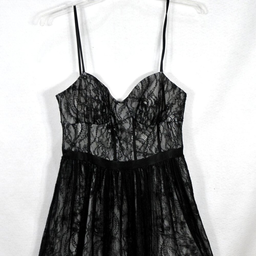 Idan Mattox Women's Black Lace Dress 14 Black Whimsigoth Fairy $275